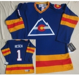 nhl jerseys colorado avalanche #1 resch blue(ccm throwback)