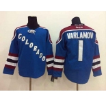 nhl jerseys colorado avalanche #1 varlamov blue