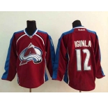 nhl jerseys colorado avalanche #12 iginla red