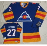 nhl jerseys colorado avalanche #27 wensink blue(ccm throwback)