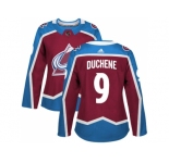 Women Adidas Colorado Avalanche #9 Matt Duchene Burgundy Home Authentic Stitched NHL Jersey