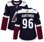 Women's Adidas Avalanche #96 Mikko Rantanen Navy Alternate Authentic Stitched NHL Jersey