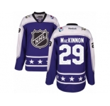 Women's Reebok Colorado Avalanche #29 Nathan MacKinnon Authentic Purple Central Division 2017 All-Star NHL Jersey