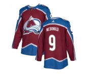Youth Adidas Colorado Avalanche #9 Lanny McDonald Burgundy Home Authentic Stitched NHL Jersey