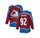 Youth Adidas Colorado Avalanche #92 Gabriel Landeskog Burgundy Home Authentic Stitched NHL Jersey