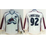 youth nhl jerseys colorado avalanche #92 landeskog white