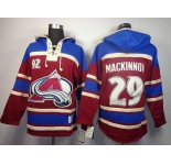 nhl jerseys colorado avalanche #29 mackinnon red-blue[pullover hooded sweatshirt]