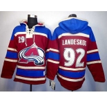 nhl jerseys colorado avalanche #92 landeskog red-blue[pullover hooded sweatshirt]