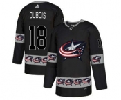 Columbus Blue Jackets #18 Pierre-Luc Dubois Black Team Logos Fashion Jersey