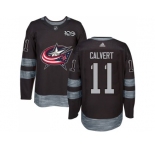 Men Adidas Columbus Blue Jackets #11 Matt Calvert Black 1917-2017 100th Anniversary Stitched NHL Jersey