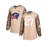 Men Adidas Columbus Blue Jackets #27 Ryan Murray Camo Authentic 2017 Veterans Day Stitched NHL Jersey
