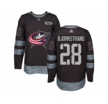 Men Adidas Columbus Blue Jackets #28 Oliver Bjorkstrand Black 1917-2017 100th Anniversary Stitched NHL Jersey