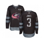 Men Adidas Columbus Blue Jackets #3 Seth Jones Authentic Black 1917-2017 100th Anniversary NHL Jersey