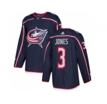 Men Adidas Columbus Blue Jackets #3 Seth Jones Navy Blue Home Authentic Stitched NHL Jersey