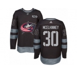 Men Adidas Columbus Blue Jackets #30 Curtis McElhinney Authentic Black 1917-2017 100th Anniversary NHL Jersey