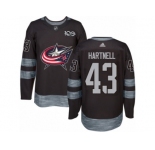 Men Adidas Columbus Blue Jackets #43 Scott Hartnell Authentic Black 1917-2017 100th Anniversary NHL Jersey