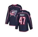 Men Adidas Columbus Blue Jackets #47 Dalton Prout Navy Blue Home Authentic Stitched NHL Jersey