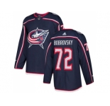 Men Adidas Columbus Blue Jackets #72 Sergei Bobrovsky Navy Blue Home Authentic Stitched NHL Jersey