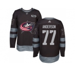 Men Adidas Columbus Blue Jackets #77 Josh Anderson Black 1917-2017 100th Anniversary Stitched NHL Jersey