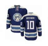 Men Reebok Columbus Blue Jackets #10 Alexander Wennberg Authentic Navy Blue Third NHL Jerse