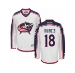 Men Reebok Columbus Blue Jackets #18 Pierre-Luc Dubois Authentic White Away NHL Jersey