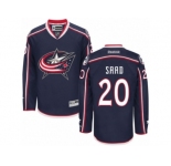 Men Reebok Columbus Blue Jackets #20 Brandon Saad Authentic Navy Blue Home NHL Jersey