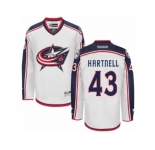 Men Reebok Columbus Blue Jackets #43 Scott Hartnell Authentic White Away NHL Jersey