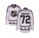 Men Reebok Columbus Blue Jackets #72 Sergei Bobrovsky Authentic White Metropolitan Division 2017 All-Star NHL Jersey