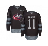 Men's Adidas Columbus Blue Jackets #11 Matt Calvert Authentic Black 1917-2017 100th Anniversary NHL Jersey