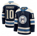 Men's Columbus Blue Jackets #10 Dmitri Voronkov Navy 2024-25 Alternate Stitched Hockey Jersey