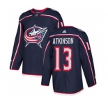 Men's Columbus Blue Jackets #13 Cam Atkinson Navy Blue Home Stitched Hockey Jersey