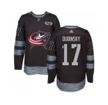 Men's Columbus Blue Jackets #17 Brandon Dubinsky Black 1917-2017 100th Anniversary Stitched NHL Jersey