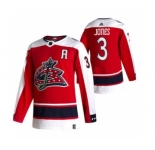 Men's Columbus Blue Jackets #3 Seth Jones Red 2020-21 Reverse Retro Alternate Hockey Jersey