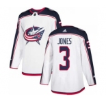 Men's Columbus Blue Jackets #3 Seth Jones White Road Stitched Hockey Jersey