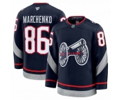 Men's Columbus Blue Jackets #86 Kirill Marchenko Navy 2024-25 Stitched Hockey Jersey