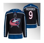 Men's Columbus Blue Jackets #9 Ivan Provorov Black 2022-23 Reverse Retro Stitched Jersey