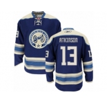 Men's Reebok Columbus Blue Jackets #13 Cam Atkinson Authentic Navy Blue Third NHL Jersey