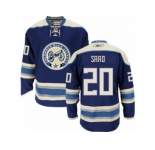 Men's Reebok Columbus Blue Jackets #20 Brandon Saad Authentic Navy Blue Third NHL Jersey
