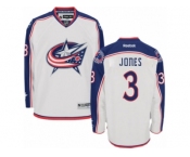 Men's Reebok Columbus Blue Jackets #3 Seth Jones Authentic White Away NHL Jersey