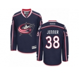 Men's Reebok Columbus Blue Jackets #38 Boone Jenner Authentic Navy Blue Home NHL Jersey