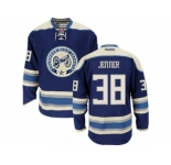 Men's Reebok Columbus Blue Jackets #38 Boone Jenner Authentic Navy Blue Third NHL Jersey
