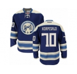 Men's Reebok Columbus Blue Jackets #70 Joonas Korpisalo Authentic Navy Blue Third NHL Jersey