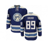 Men's Reebok Columbus Blue Jackets #89 Sam Gagner Authentic Navy Blue Third NHL Jersey