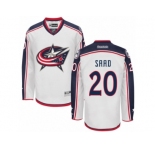 Youth Reebok Columbus Blue Jackets #20 Brandon Saad Authentic White Away NHL Jersey