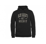 Men's Columbus Blue Jackets Black Camo Stack Pullover Hoodie