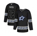 Dallas Stars #12 Radek Faksa Black Team Logos Fashion Jersey