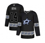 Dallas Stars #14 Jamie Benn Black Team Logos Fashion Jersey