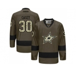 Dallas Stars #30 Jon Casey Green Salute to Service Stitched NHL Jersey