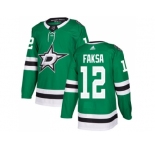 Men Adidas Dallas Stars #12 Radek Faksa Green Home Authentic Stitched NHL Jersey