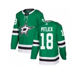 Men Adidas Dallas Stars #18 Tyler Pitlick Green Home Authentic Stitched NHL Jersey